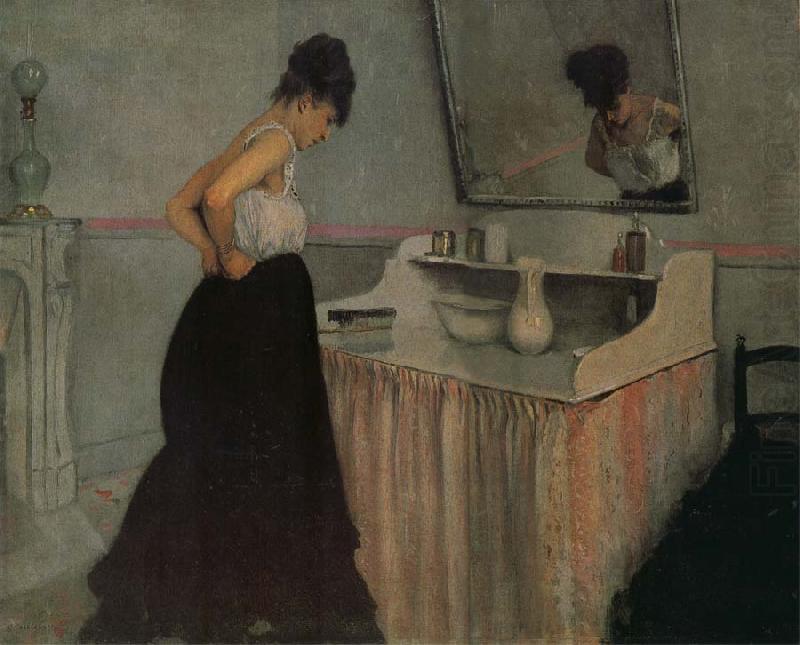Gustave Caillebotte The fem in front of the toilet table